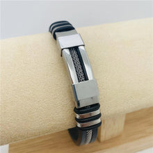 Load image into Gallery viewer, Men&#39;s Silicone Titanium Steel Bracelet
