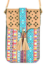 Load image into Gallery viewer, Aztec Cellphone Crossbody With Clear Window
