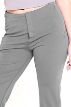 Load image into Gallery viewer, Gray Fashion Flare Pant With Zipper Pockets
