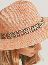 Load image into Gallery viewer, Multi Color Braided Band Panama Hat
