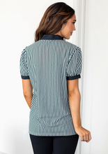 Load image into Gallery viewer, Striped Contrast Hem Blouse
