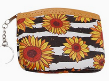 Load image into Gallery viewer, Sunflower Coin Bag Keychain
