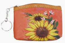 Load image into Gallery viewer, Sunflower Coin Bag Keychain
