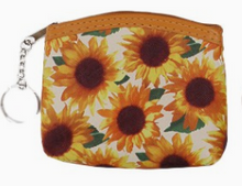 Load image into Gallery viewer, Sunflower Coin Bag Keychain
