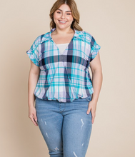 Load image into Gallery viewer, Plus Size Multi Colored Plaid Shirt
