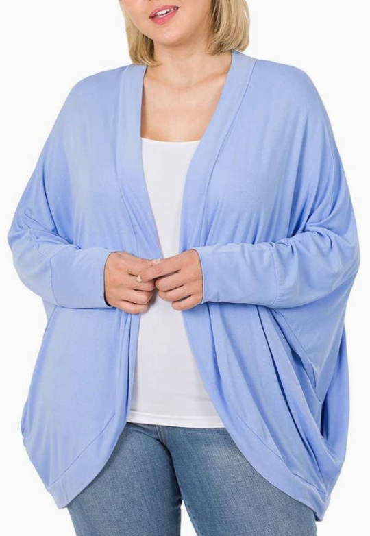 Plus Size Cocoon Wrap Cardigan