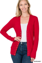 Load image into Gallery viewer, SNAP BUTTON SWEATER CARDIGAN

