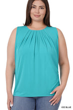 Load image into Gallery viewer, SLEEVELESS FRONT NECK PLEAT TOP
