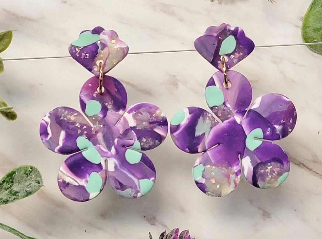 Polymer Clay Earrings Florals