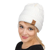 Load image into Gallery viewer, Chunky Knit Sherpa Lined Beanie
