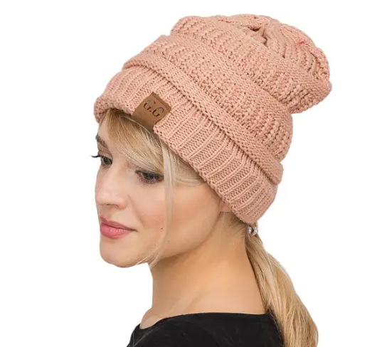 Chunky Knit Sherpa Lined Beanie